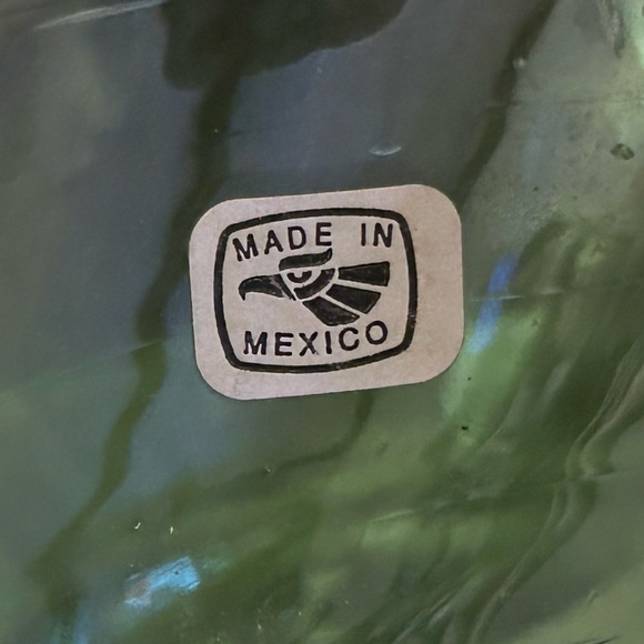 Vintage 100% Recycled green Blown Glass Squash Made in Mexico 50% off w bundle - Picture 5 of 5